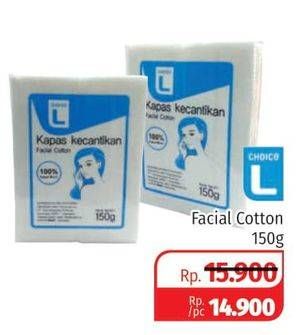 Promo Harga CHOICE L Facial Cotton 150 gr - Lotte Grosir