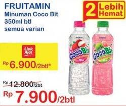Promo Harga FRUITAMIN Minuman Coco Bit All Variants per 2 botol 350 ml - Indomaret