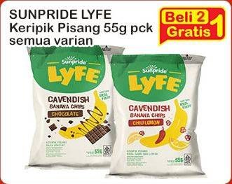Promo Harga Sunpride Lyfe Cavendish Banana Chips All Variants 55 gr - Indomaret