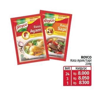 Promo Harga Royco Penyedap Rasa Sapi, Ayam 230 gr - Lotte Grosir