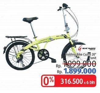 Promo Harga GENIO Folding Bike 20"  - LotteMart
