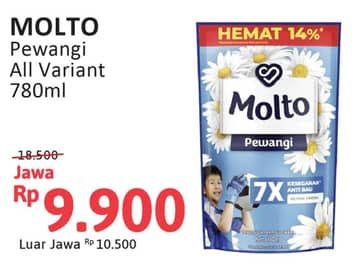 Promo Harga Molto Pewangi All Variants 780 ml - Alfamidi