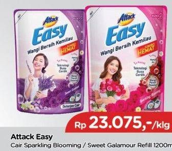Promo Harga ATTACK Easy Detergent Liquid Sparkling Blooming, Sweet Glamour 1200 ml - TIP TOP