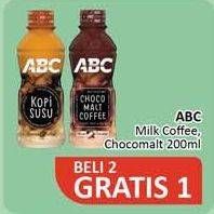 Promo Harga ABC Minuman Kopi Choco Malt Coffee, Milk Coffee 200 ml - Alfamidi