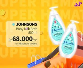 Promo Harga Johnsons Baby Milk Bath Milk + Rice 500 ml - Guardian