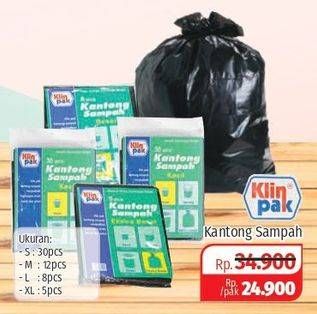 Promo Harga KLINPAK Kantong Sampah M 12, S 30, XL 5, L 8  - Lotte Grosir