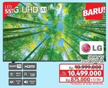Promo Harga LG Smart TV 55UQ8050PSB  - Lotte Grosir