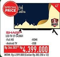 Promo Harga SHARP 2T-C42BG1i | Full HD Android TV 42"  - Hypermart