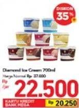 Promo Harga DIAMOND Ice Cream 700 ml - Carrefour