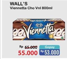 Promo Harga WALLS Ice Cream Viennetta Choco Vanila 800 ml - Alfamart