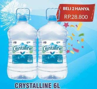 Promo Harga CRYSTALLINE Air Mineral per 2 botol 6 ltr - Hypermart