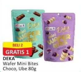 Promo Harga DEKA Wafer Roll Bites Mini Choco Choco, Ube 80 gr - Alfamart