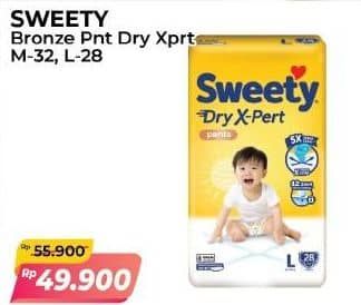 Promo Harga Sweety Bronze Pants Dry X-Pert M32, L28 28 pcs - Alfamart