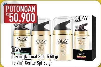 Promo Harga OLAY Total Effects 7 in 1 Anti Ageing Day Cream Normal, Gentle, SPF15 50 gr - Hypermart