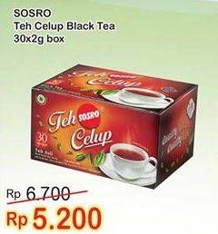 Promo Harga Sosro Teh Celup Black Tea 30 pcs - Indomaret