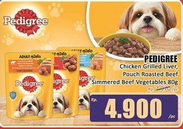 Promo Harga Pedigree Puppy Chicken Chicken Grilled Liver Loaf Vegetables, Roasted Beef, Simmered Beef With Vegetable 80 gr - Hari Hari