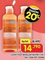 Promo Harga Purbasari Cleanface Micellar Water 3in1 For Oily Skin 100 ml - Superindo