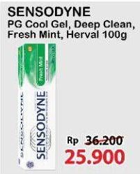 Promo Harga Sensodyne Pasta Gigi Cool Gel, Deep Clean, Fresh Mint, Herbal 100 gr - Alfamart
