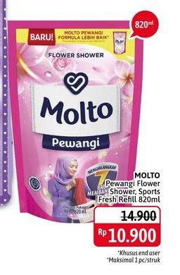 Promo Harga MOLTO Pewangi Sports Fresh, Flower Shower 820 ml - Alfamidi