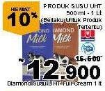 Promo Harga DIAMOND Milk UHT Full Cream 1 ltr - Giant