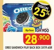 Promo Harga Oreo Biskuit Vanilla Choco Playpack per 3 bungkus 119 gr - Superindo