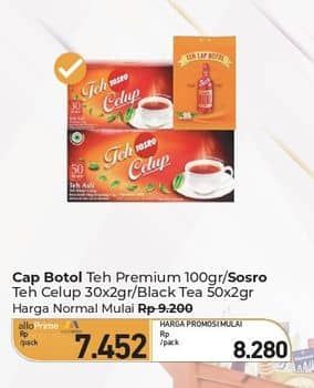 Promo Harga Sosro Teh Celup/Cap Botol Teh Bubuk Premium  - Carrefour
