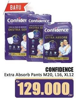 Promo Harga Confidence Adult Pants Slim & Fit Extra Absorb L16, M20, XL12 12 pcs - Hari Hari