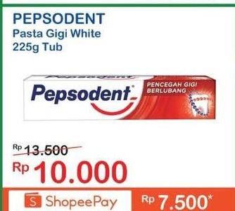 Promo Harga PEPSODENT Pasta Gigi Pencegah Gigi Berlubang White 225 gr - Indomaret