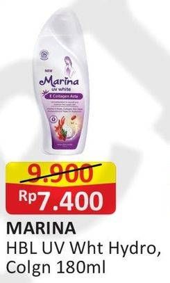 Promo Harga MARINA Hand Body Lotion Hydro Cool, Collagen, White 180 ml - Alfamart