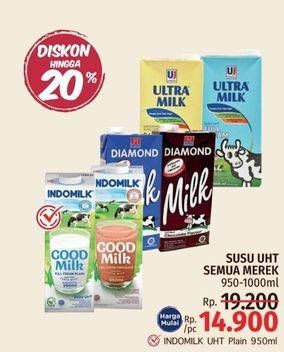 Promo Harga Susu UHT semua merk 950-1000 mL  - LotteMart
