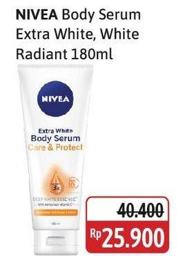 Promo Harga Nivea Body Serum Extra White Care Protect, Extra White Radiant Smooth 180 ml - Alfamidi