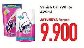 Promo Harga VANISH Penghilang Noda Cair Cair, White per 2 pouch 425 ml - Carrefour