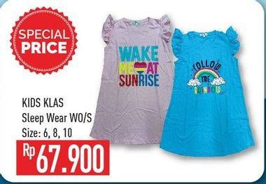 Promo Harga KIDS KLAS Baju Tidur Anak Perempuan WOS 6, 8, 10  - Hypermart