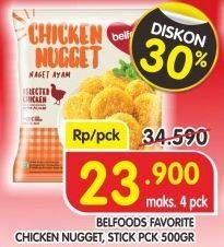 Promo Harga Belfoods Favorite Chicken Nugget, Stick  - Superindo