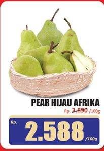 Promo Harga Pear Hijau Afrika per 100 gr - Hari Hari