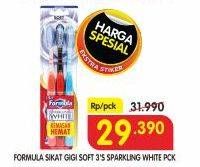 Promo Harga FORMULA Sikat Gigi Sparkling White Soft 3 pcs - Superindo