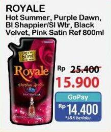Promo Harga So Klin Royale Parfum Collection Hot Summer, Purple Dawn, Blue Sapphire, Black Velvet, Pink Satin 800 ml - Alfamart