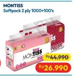Promo Harga Montiss Facial Tissue 1000 sheet - Hypermart