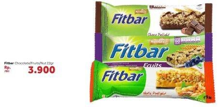 Promo Harga FITBAR Makanan Ringan Sehat Choco, Fruit, Nuts 22 gr - Carrefour