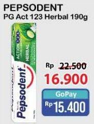 Promo Harga Pepsodent Pasta Gigi Action 123 Herbal 190 gr - Alfamart