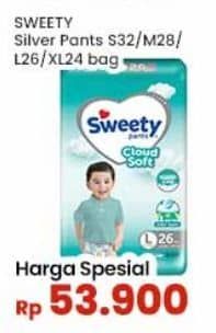 Promo Harga Sweety Silver Pants S32, XL24, M28, L26 24 pcs - Indomaret
