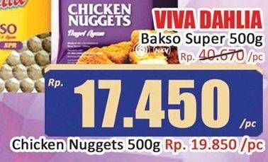 Promo Harga Viva Dahlia Chicken Nugget 500 gr - Hari Hari