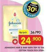 Promo Harga JOHNSONS Baby Cottontouch Top to Toe Bath 375 ml - Superindo