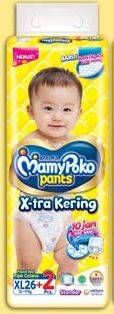 Promo Harga Mamy Poko Pants Xtra Kering XL26+2  - Indomaret