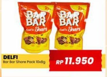 Promo Harga Delfi Bar Bar Share per 10 pcs 8 gr - Yogya