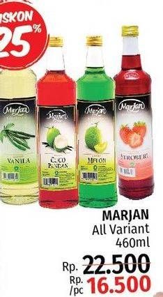 Promo Harga MARJAN Syrup Boudoin All Variants 460 ml - LotteMart