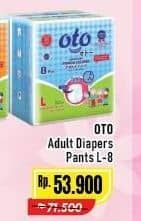Promo Harga OTO Adult Diapers Pants L8 8 pcs - Alfamart