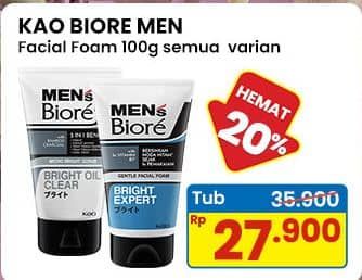 Promo Harga Biore Mens Facial Foam All Variants 100 ml - Indomaret
