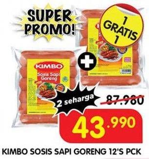 Promo Harga Kimbo Sosis Sapi Goreng 372 gr - Superindo