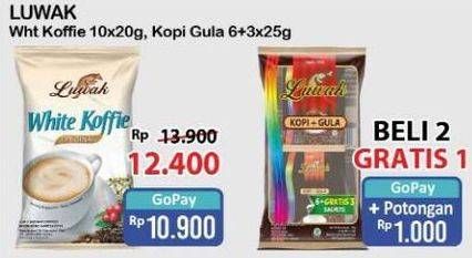 Promo Harga Luwak Kopi + Gula per 9 sachet 25 gr - Alfamart